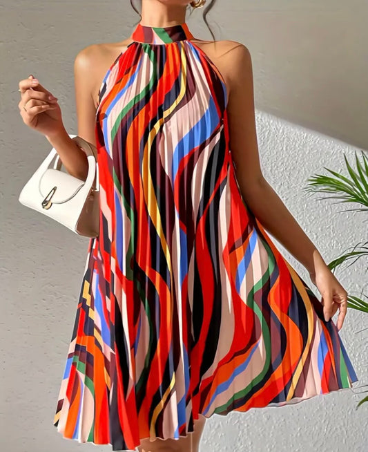 70’s Style Colorful Dress