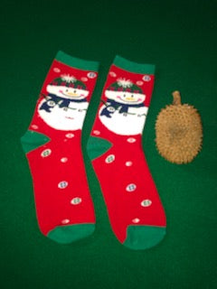 Snow Man Christmas Theme Socks