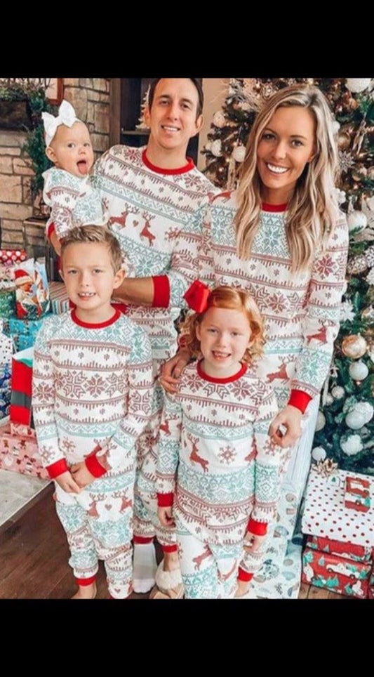 Christmas Theme Pajamas Family Set