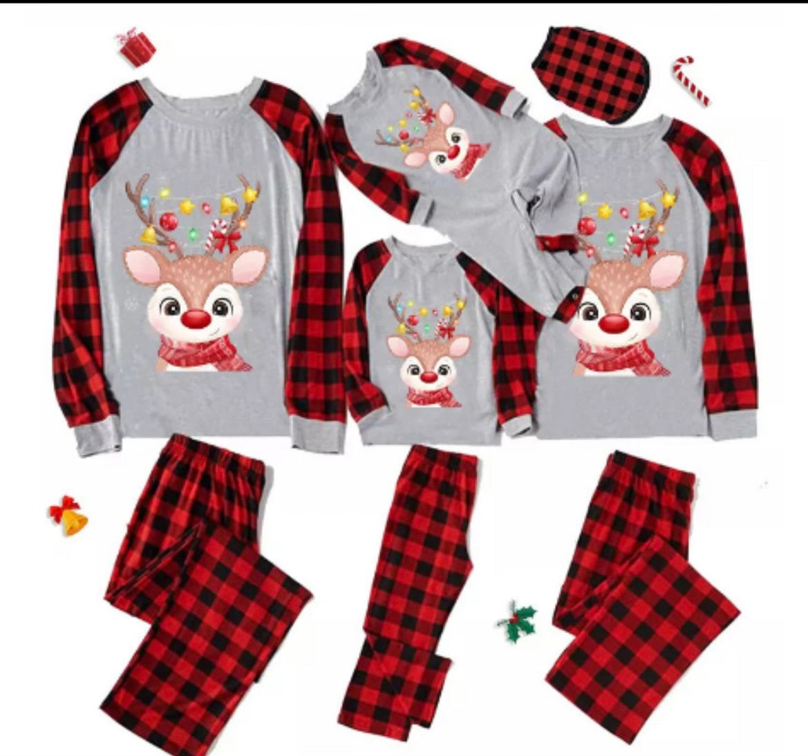 Red Nose Reindeer Family Set