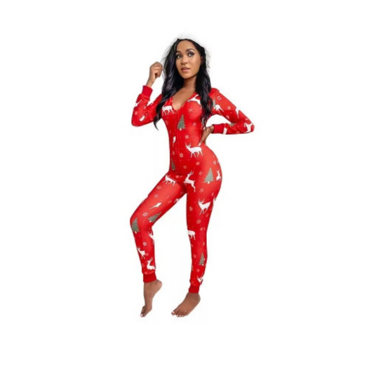 Red Reindeer Hooded Onesie