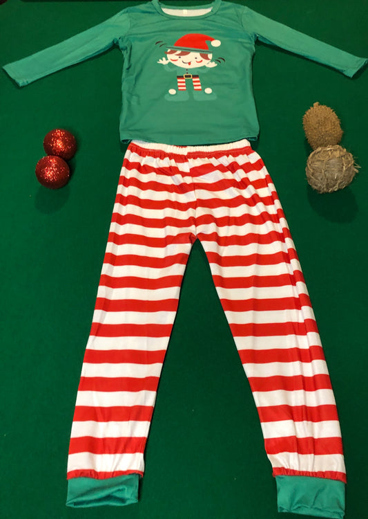 Kids Green Christmas Pajama Set